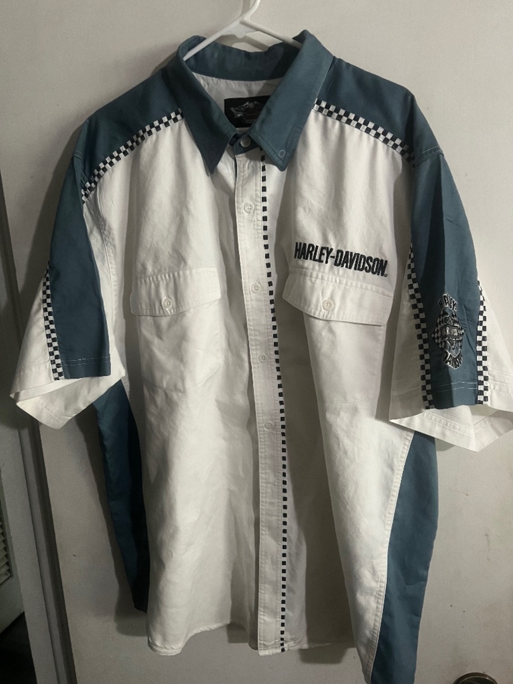 Harley Davidson Button Front Shirt, Size XXL